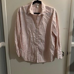 H&M Striped Blouse in Peach